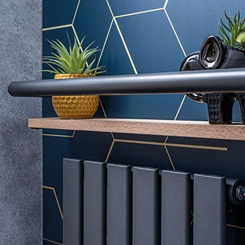 Above radiator hand rail